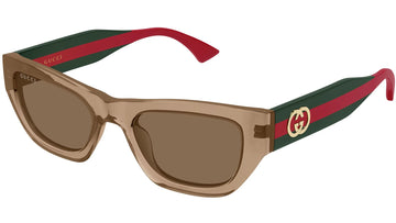 SOLID BROWN LENSES WITH SHINY TRANSPARENT LIGHT BROWN FRAME