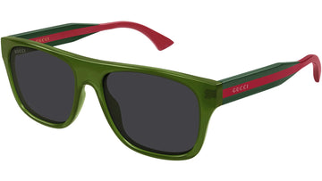 SOLID GRAY LENSES WITH SHINY TRANSPARENT JALAPENO GREEN FRAME
