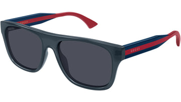 SOLID DARK BLUE LENSES WITH SHINY TRANSPARENT BLUE FRAME