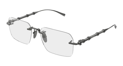 Gucci GG2154O in Clear Lenses With Gunmetal Frame, angle view