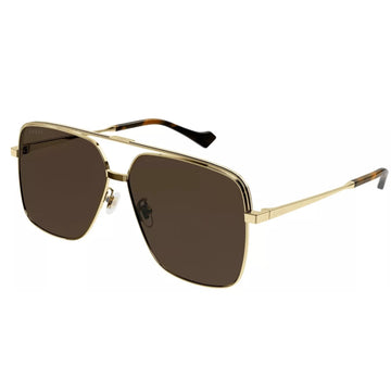 SOLID BROWN LENSES WITH GOLD FRAME