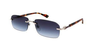 BLUE GRAY GRADIENT LENSES WITH SLIVER FRAME