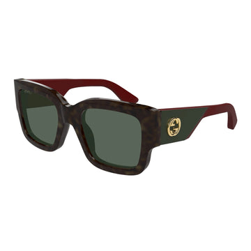 SOLID GREEN LENSES WITH HAVANA FRAME