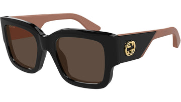 SOLID BROWN LENSES WITH BLACK FRAME