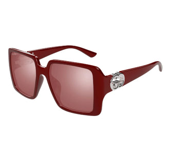 SOLID RED LENSES WITH BURGUNDY FRAME