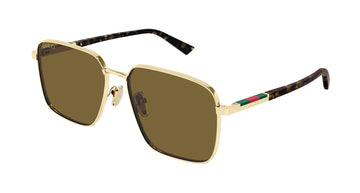 SOLID AMBER BROWN LENSES WITH GOLD FRAME
