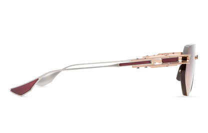DITA GRAND IMPERYN Geometric Sunglasses in Saturn Sunset Gradient Rose Gold Silver, side view