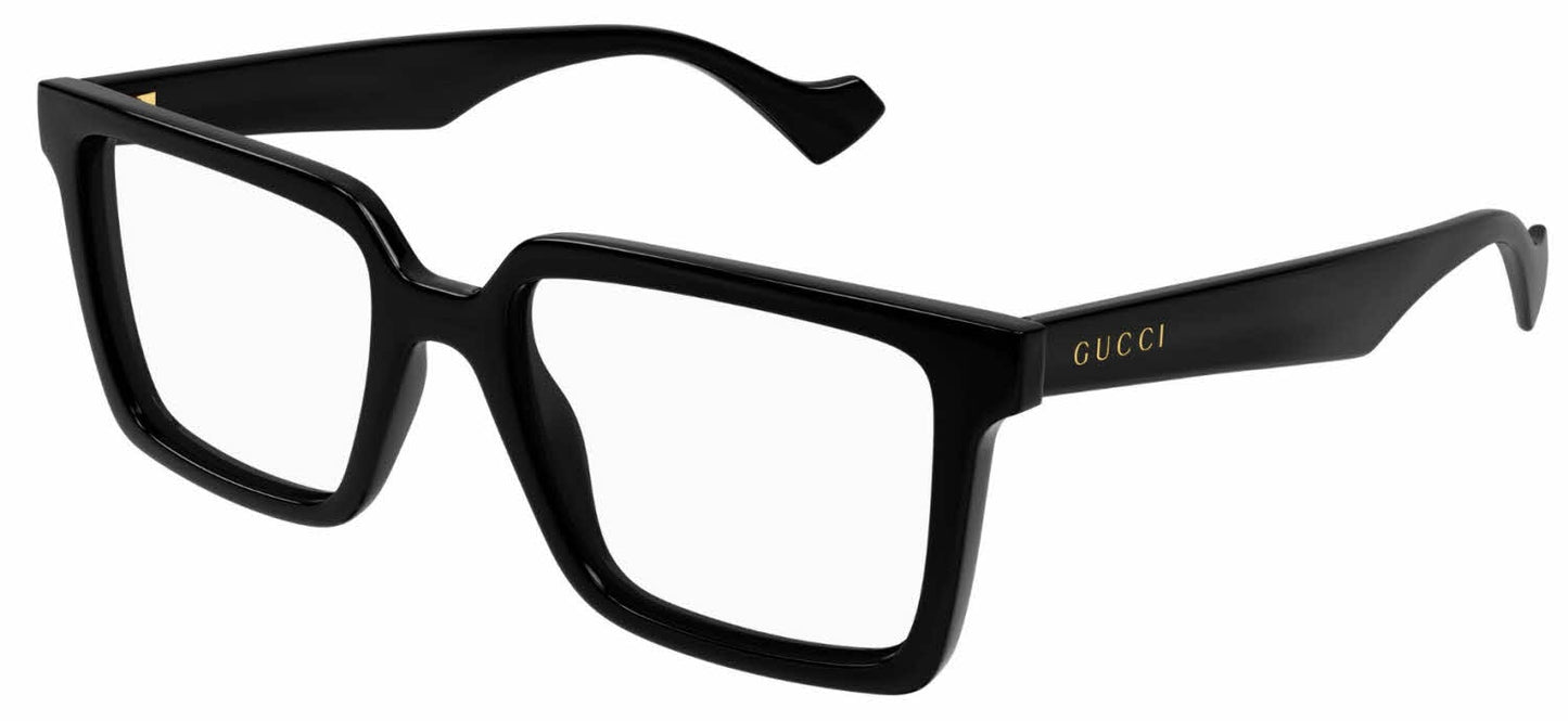 Gucci GG1540O Rectangle Eyeglasses in Black, front view