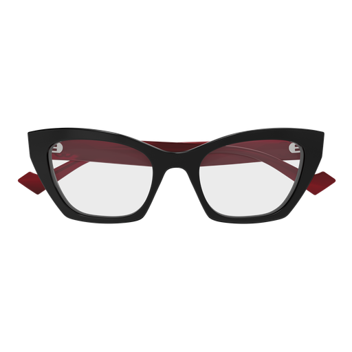 Gucci GG1334O Cat Eye Eyeglasses in Clear Black Red, side view