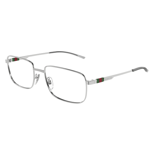 Gucci GG1678O Rectangle Eyeglasses in Clear Silver, front view