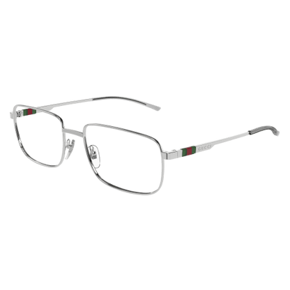 Gucci GG1678O Rectangle Eyeglasses in Clear Silver, front view