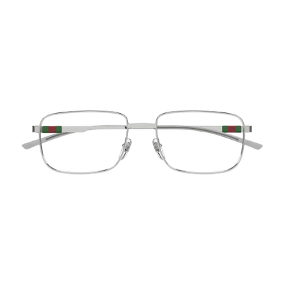 Gucci GG1678O Rectangle Eyeglasses in Clear Silver, side view
