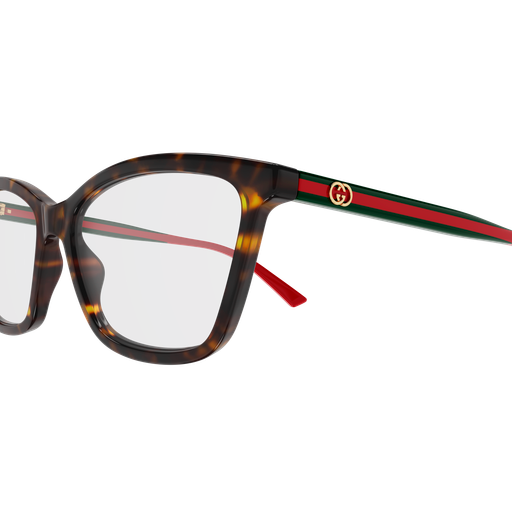 Gucci GG1989O Square Eyeglasses in Tortoise, side view