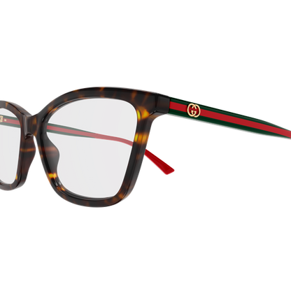 Gucci GG1989O Square Eyeglasses in Tortoise, side view