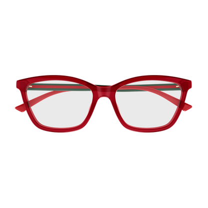Gucci GG1989O Square Eyeglasses in Burgundy, angle view