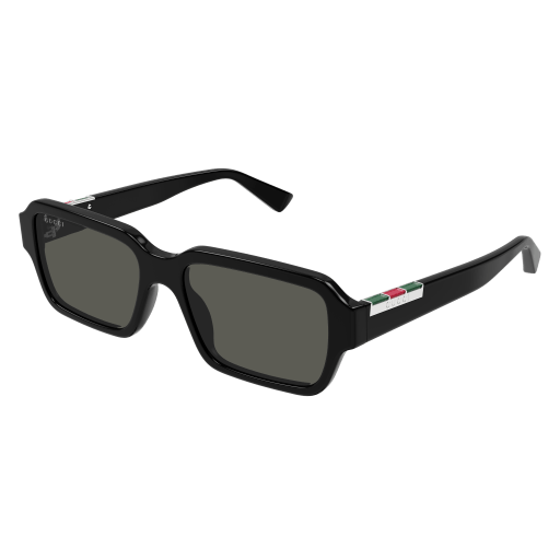 Gucci GG1887S Rectangle Sunglasses in Grey/Black, front view