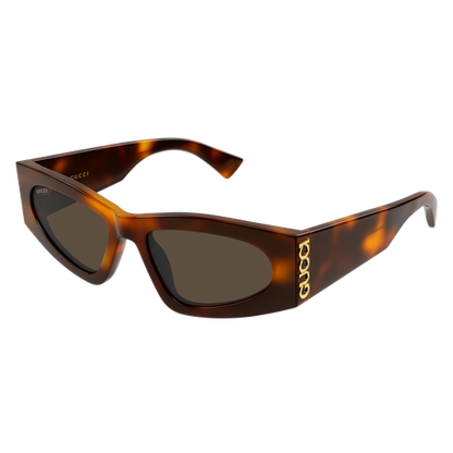 Gucci GG2040S Cat Eye Sunglasses in Brown/Havana, front view