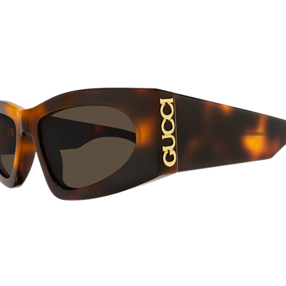 Gucci GG2040S Cat Eye Sunglasses in Brown/Havana, side view