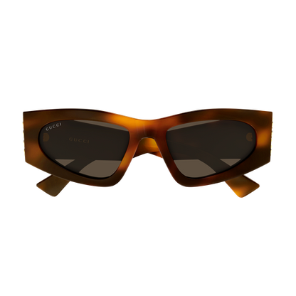 Gucci GG2040S Cat Eye Sunglasses in Brown/Havana, angle view