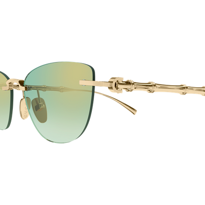 Gucci GG2063S in Gradient Green Lenses With Gold Frame