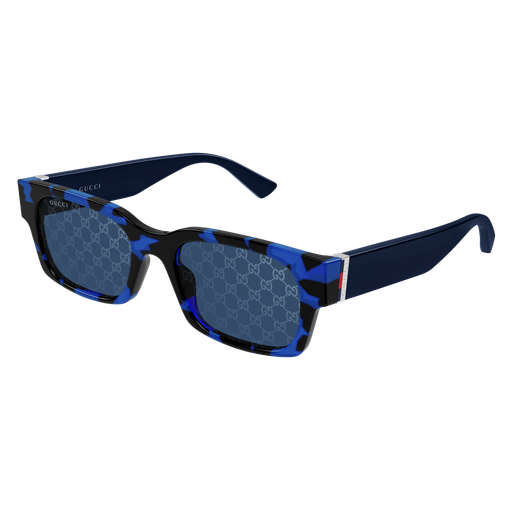 Gucci GG2084S Square Sunglasses in Blue/Havana, front view
