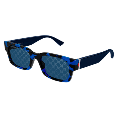 Gucci GG2084S Square Sunglasses in Blue/Havana, front view