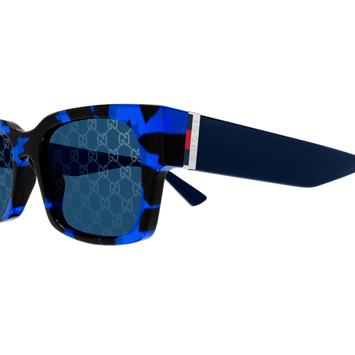 Gucci GG2084S Square Sunglasses in Blue/Havana, side view