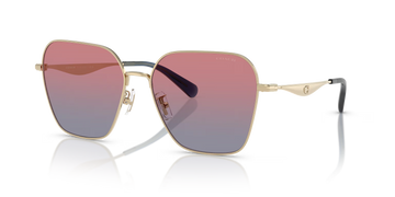 BLUE SADDLE GRADIENT LENSES WITH SHINY LIGHT GOLD FRAME