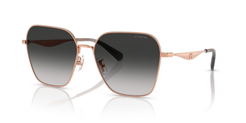 GRAY GRADIENT LENSES WITH SHINY ROSE GOLD FRAME