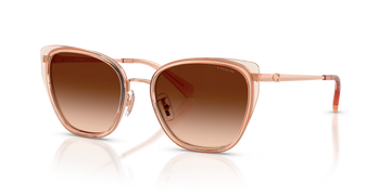 BROWN GRADIENT LENSES WITH ROSE GOLD FRAME