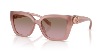 BROWN ROSE GRADIENT LENSES WITH MILKY BUFF FRAME