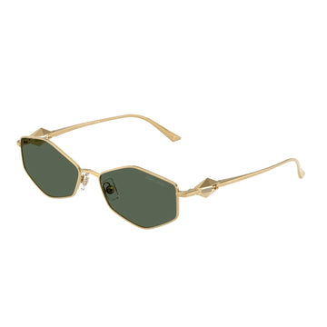 SOLID GREEN LENSES WITH GOLD FRAME
