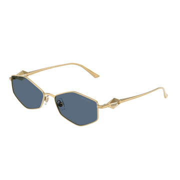 SOLID BLUE LENSES WITH GOLD FRAME