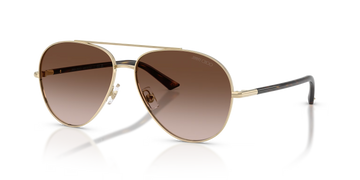 BROWN GRADIENT LENSES WITH SHINY GOLD FRAME