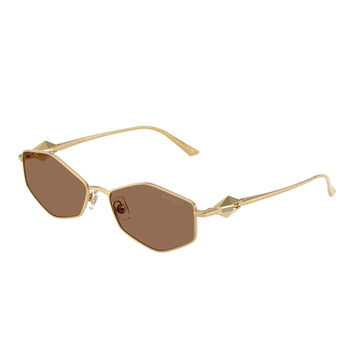 SOLID BROWN LENSES WITH GOLD FRAME