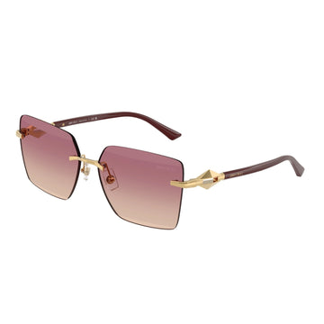 BROWN GRADIENT PINK LENSES WITH GOLD FRAME