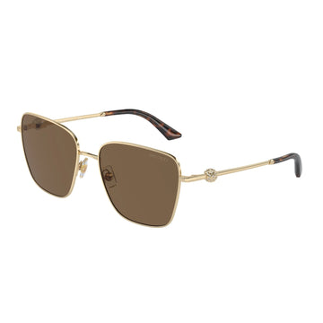 SOLID BROWN LENSES WITH GOLD FRAME