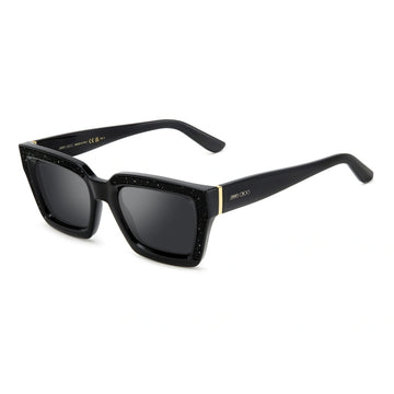 SILVER MIRROR LENSES WITH BLACK FRAME