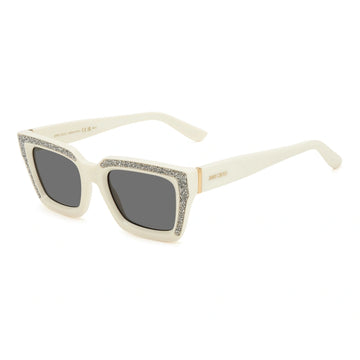 SOLID GRAY LENSES WITH WHITE FRAME