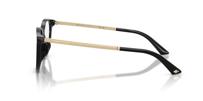 Jimmy Choo JC3055 Oval Eyeglasses in Black, side view