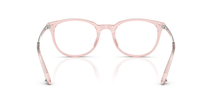 Jimmy Choo JC3055 Oval Eyeglasses in Transparent Pink, detail view