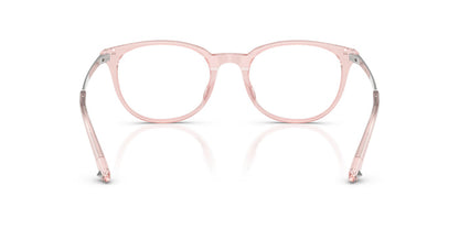 Jimmy Choo JC3055 Oval Eyeglasses in Transparent Pink, detail view