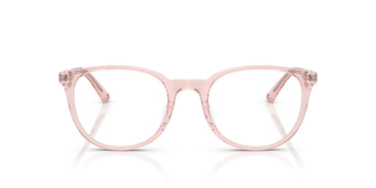 Jimmy Choo JC3055 Oval Eyeglasses in Transparent Pink, back view