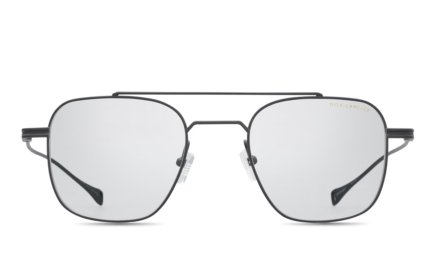 DITA DLX118 Aviator Eyeglasses in Clear Matte Black, front view