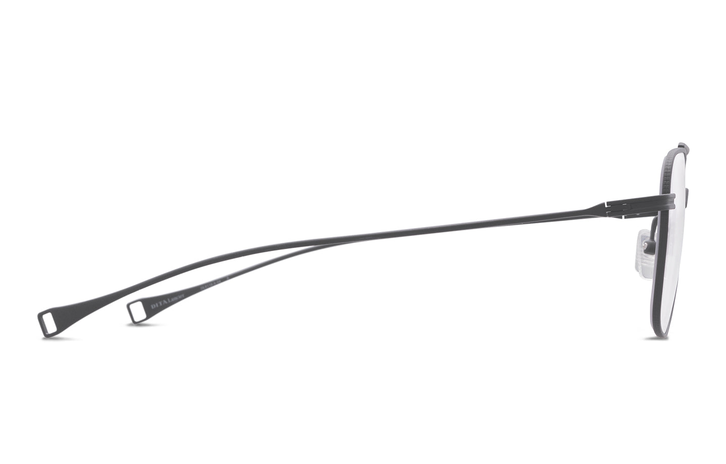 DITA DLX118 Aviator Eyeglasses in Clear Matte Black, side view
