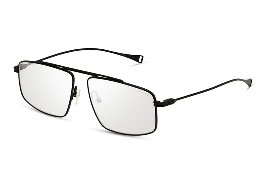 DITA DLX142 Aviator Eyeglasses in Clear Matte Black, angle view