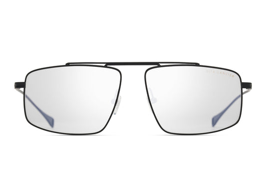 DITA DLX142 Aviator Eyeglasses in Clear Matte Black, front view