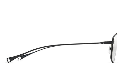 DITA DLX142 Aviator Eyeglasses in Clear Matte Black, side view