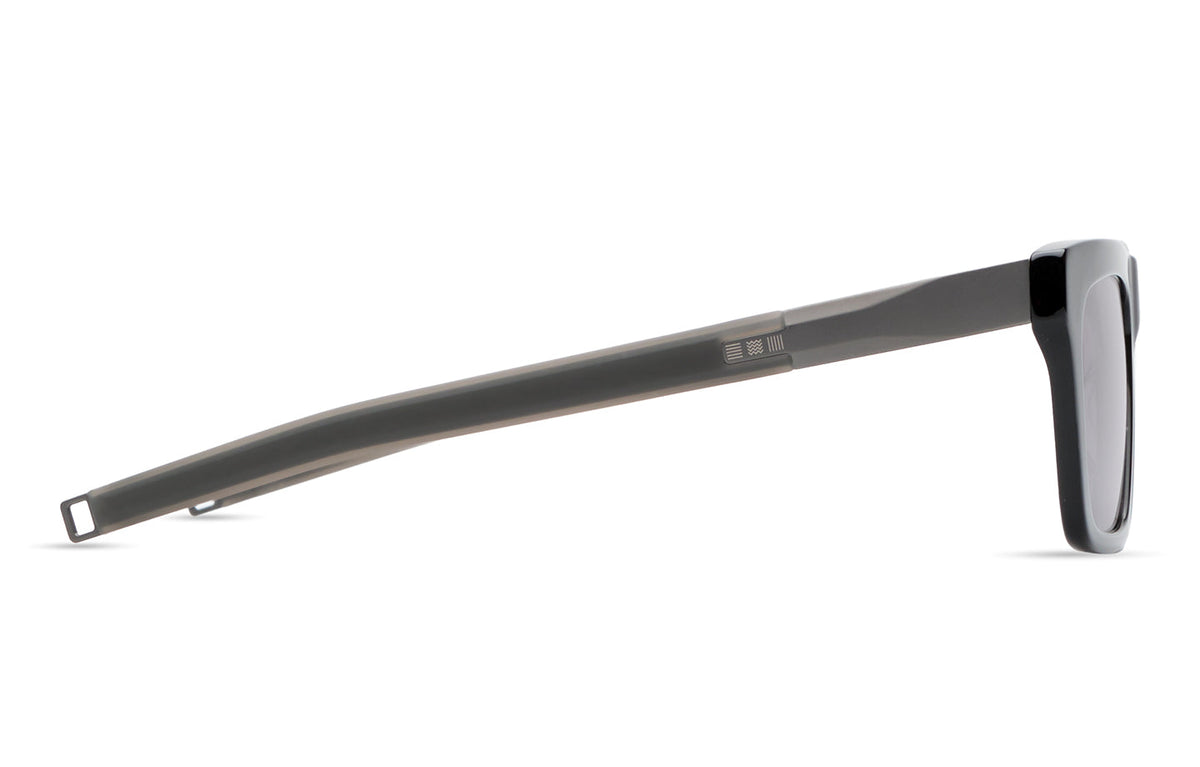 DITA DLS429 Square Sunglasses in Sea Lens - Grey Polarized / Black - Gunmetal, side view
