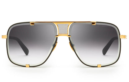 DITA MACH FIVE Aviator Sunglasses in Grey Gradient Matte Black Yellow Gold, front view
